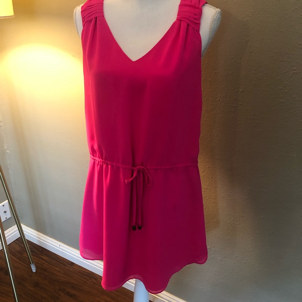 Hot pink tie dress